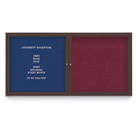 United Visual Products Corkboard, 42"x32", Amethyst/Black UV4035PLUS-BLACK-AMETHY